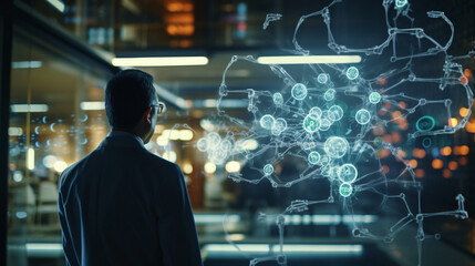 A scientist working with deep learning models