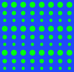 Fun Party Dots Blue and Lime Green Seamless Tile