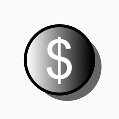 Coin Icon. Money, Investment Symbol  - Vector.