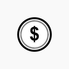 Coin Icon. Money, Investment Symbol  - Vector.