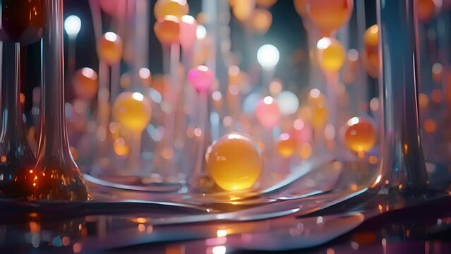 A vibrant, digital playground where users can build and train their own TensorFlow models using an intuitive draganddrop interface, while a dynamic 3D environment translates the data into