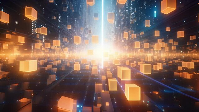 A futuristic virtual reality world, where users can step into the realm of machine learning and experience the power and potential of TensorFlow through interactive simulations and visually