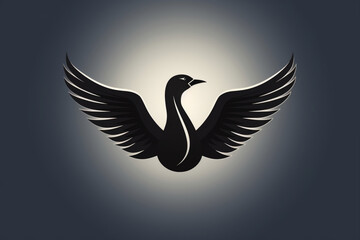 Obraz premium dove with wings logo