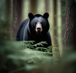 black bear in the forest