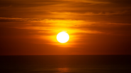 sunset over the ocean