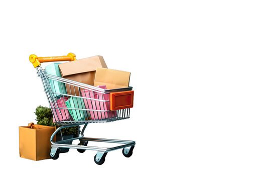 png  packet fashion little present buy metal handle shop purchase client merchandise group market gift carry business box cardboard miniature colourful Small paper bags shopping cart blue background