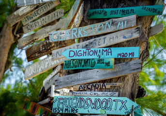 Directional Signs at the Beach