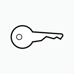 Key Icon. Access, Lock Element Symbol - Vector.