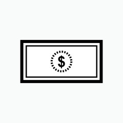 Money Icon. Saving Symbol - Vector Illustration In Glyph Style for Design and Websites, Presentation or Application.