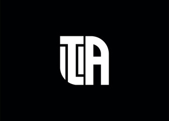 Monogram Letter IA Logo Design vector template