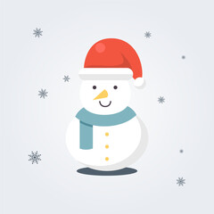 Christmas Decorative snowman logo design icon element vector merry christmas