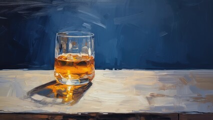 ウイスキーの油絵_2