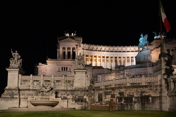 Fototapeta na wymiar Vittorio Emanuele II Monument At Piazza Venezia In Rome, Italy