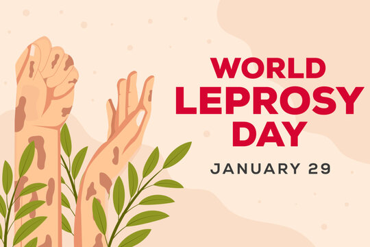 vector world leprosy day background illustration in flat design style