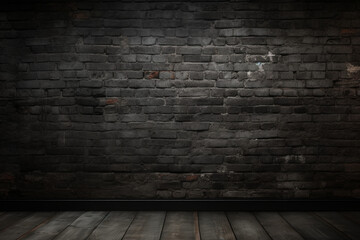 room with brick wall