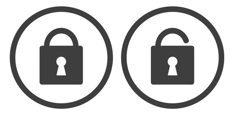 シンプルな黒色の南京錠