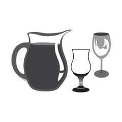 jar and glass on white background vector image