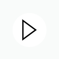Play Icon. Right Arrow, Start Button Symbol - Vector. 