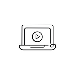 Laptop Line Style Icon Design