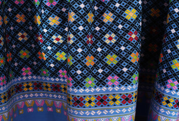 Hand-woven cloth patterns of the Karen tribe in the Umphang District, Tak Province, Thailand.