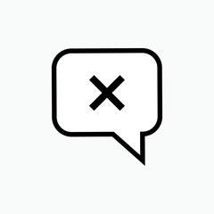 Obraz premium Suggest to Delete Icon. Refuse, Resist. Erase, Remove Symbol - Vector. 