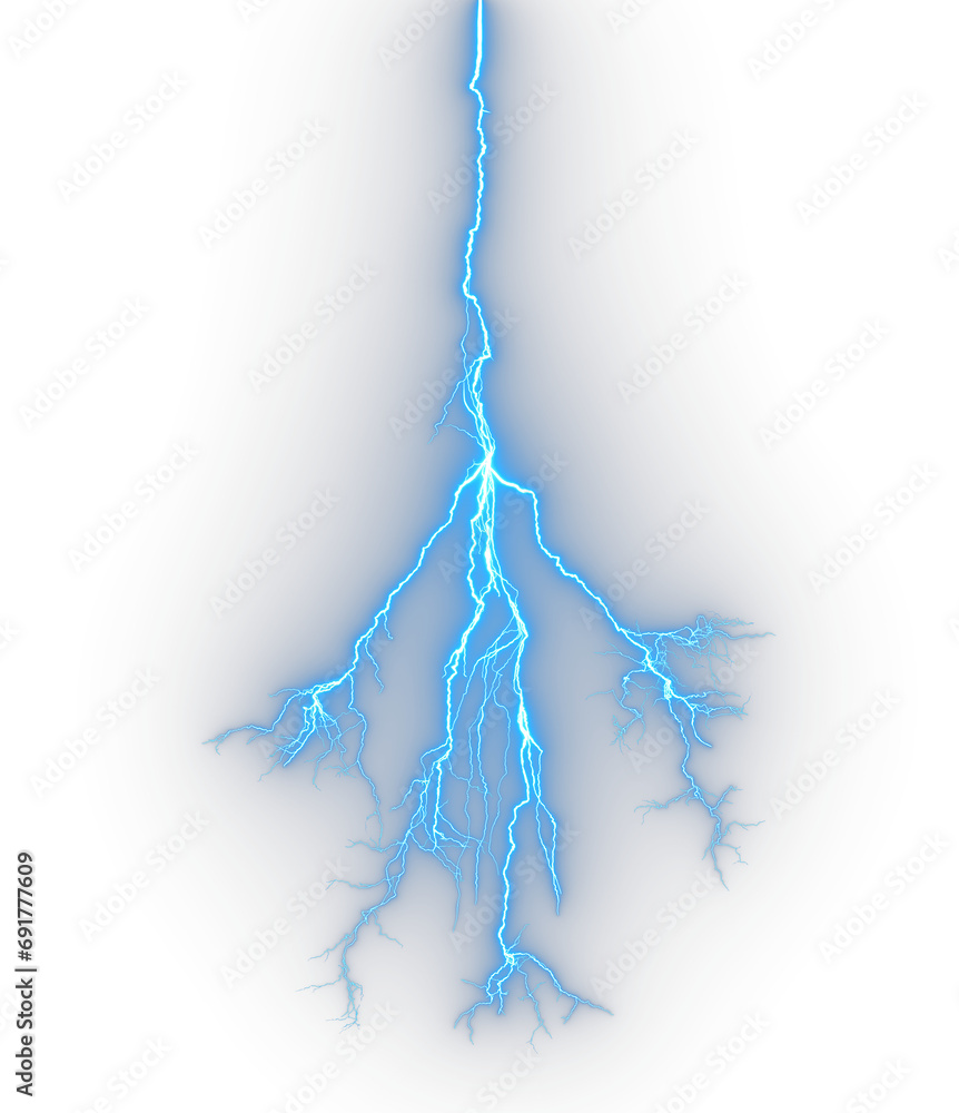 Poster lightning illuminated flash on transparent backgrounds 3d rendering png