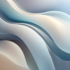 abstract blue wave background, generative AI