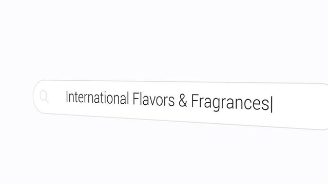 Typing International Flavors and Fragrances on the Search Engine