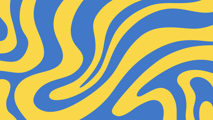 Yellow and Blue wave pattern background template