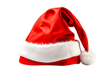 Festive Christmas santa hat isolated png. santa claus hat png, red hat. Ai Generative