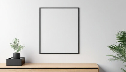 Obraz na płótnie Canvas Mockup-poster-frame-close-up,-3d-render