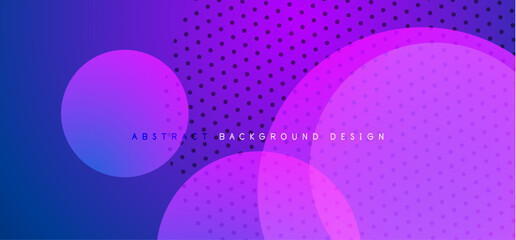 Abstract tech circles vector background, technology digital bubbles