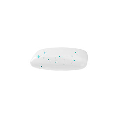 White mint chewing gum, volume 3d vector illustration isolated on white.