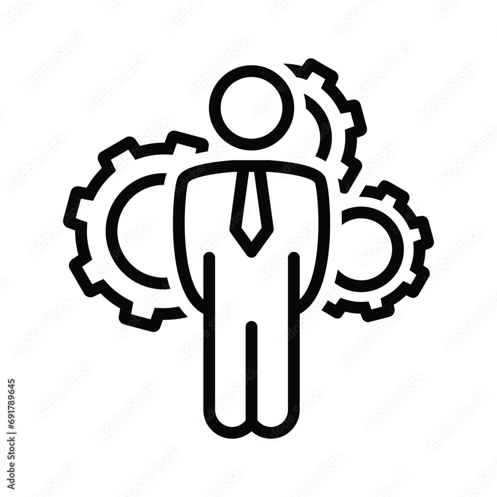 Canvas Prints business leadership manager vector icon