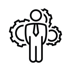 Business leadership manager vector icon
