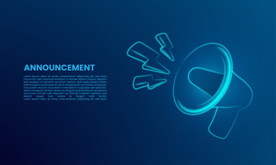 Megaphone speaker for announce. Comment reply is false, correct, problem, fail notice and announcement. Speakerphone notice vector illustration