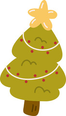 Hand drawn christmas element clipart
