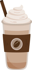 Hand drawn coffee shop element