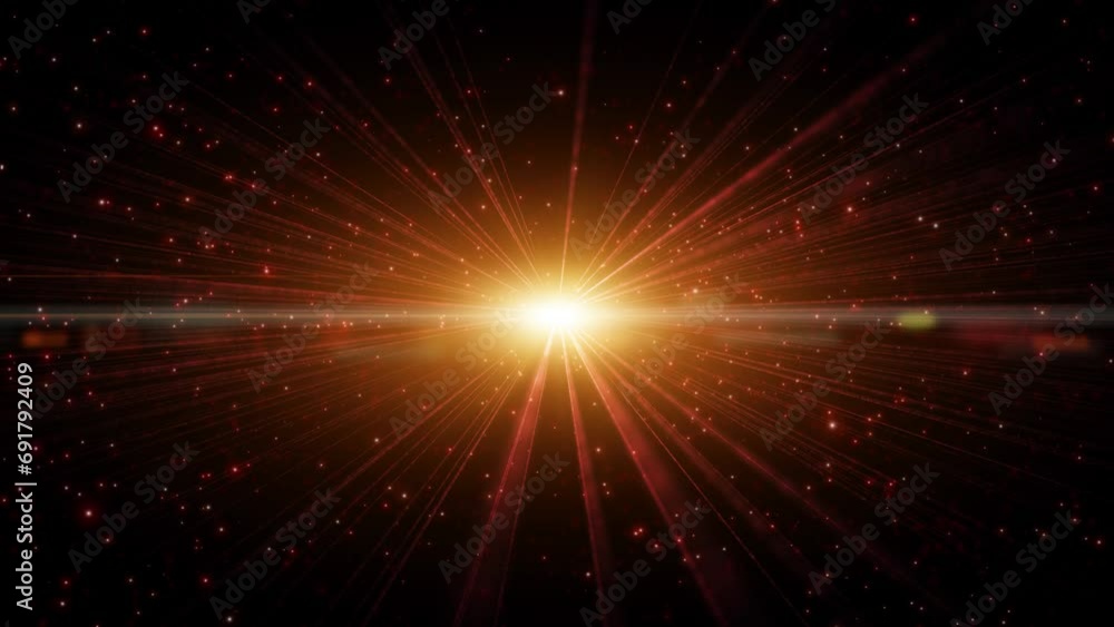 Poster dark red futuristic space with lines dots animation.