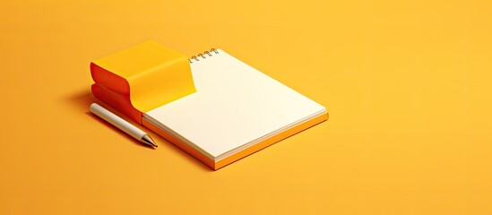 Busy - yellow note, table with orange notepad.