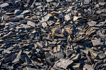 Trolls Bread rocks on the beach at Kinnvika, Murchison Fjord, Hinlopen Straight on Svalbard in the Arctic, as a nature background
