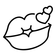 kiss outline icon