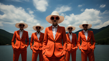 July 4th at the lake -Quirky nc eccentric charm - Independence Day - fun - cutting up - patriotic - America - Stars and Stripes - pride