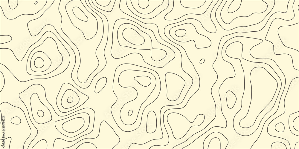 Poster topographic retro topographic map vector patterns. sea depth topographic landscape surface for nauti