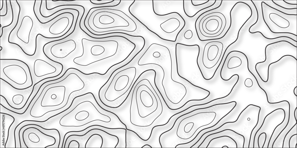 Poster topographic retro topographic map vector patterns. sea depth topographic landscape surface for nauti