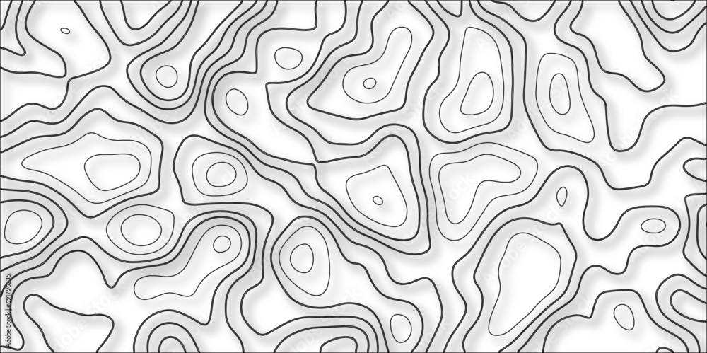 Poster topographic retro topographic map vector patterns. sea depth topographic landscape surface for nauti