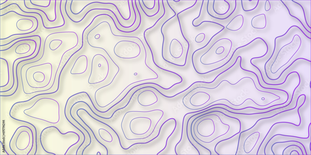Poster topographic gradient topographic map vector patterns. sea depth topographic landscape surface for na