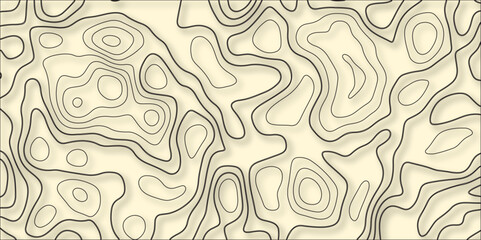 Topographic Retro topographic map Vector Patterns. Sea depth topographic landscape surface for nautical radar reading. Topography grid map. Stylized topographic contour map. Cartography mountain.