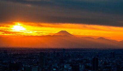 Mt. Fuji At Sunset