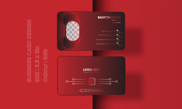 Professional Business Card, Personal visiting card, Modern business card design, Creative business card design, Modern presentation card design, Professional visiting card design, Vector illustration 